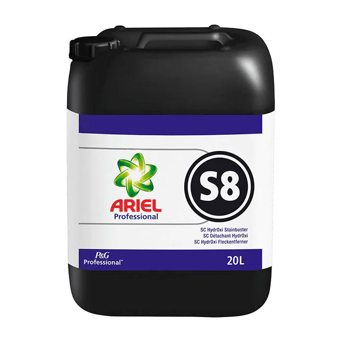 Aditiv pentru spalare lichid ARIEL Professional HydrOxi Stainbuster S8, 20 l Aditiv pentru spalare lichid ARIEL Professional HydrOxi Stainbuster S8, 20 l