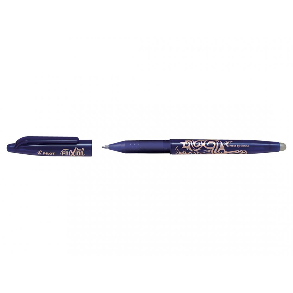 Roller cu gel Pilot Frixion Ball, fara mecanism, 1 mm, albastru Roller cu gel Pilot Frixion Ball, fara mecanism, 1 mm, albastru