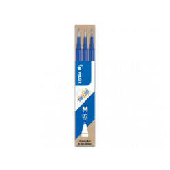 Rezerva roller cu gel Pilot Frixion Ball, 0.7 mm, albastru, 3 bucati/set