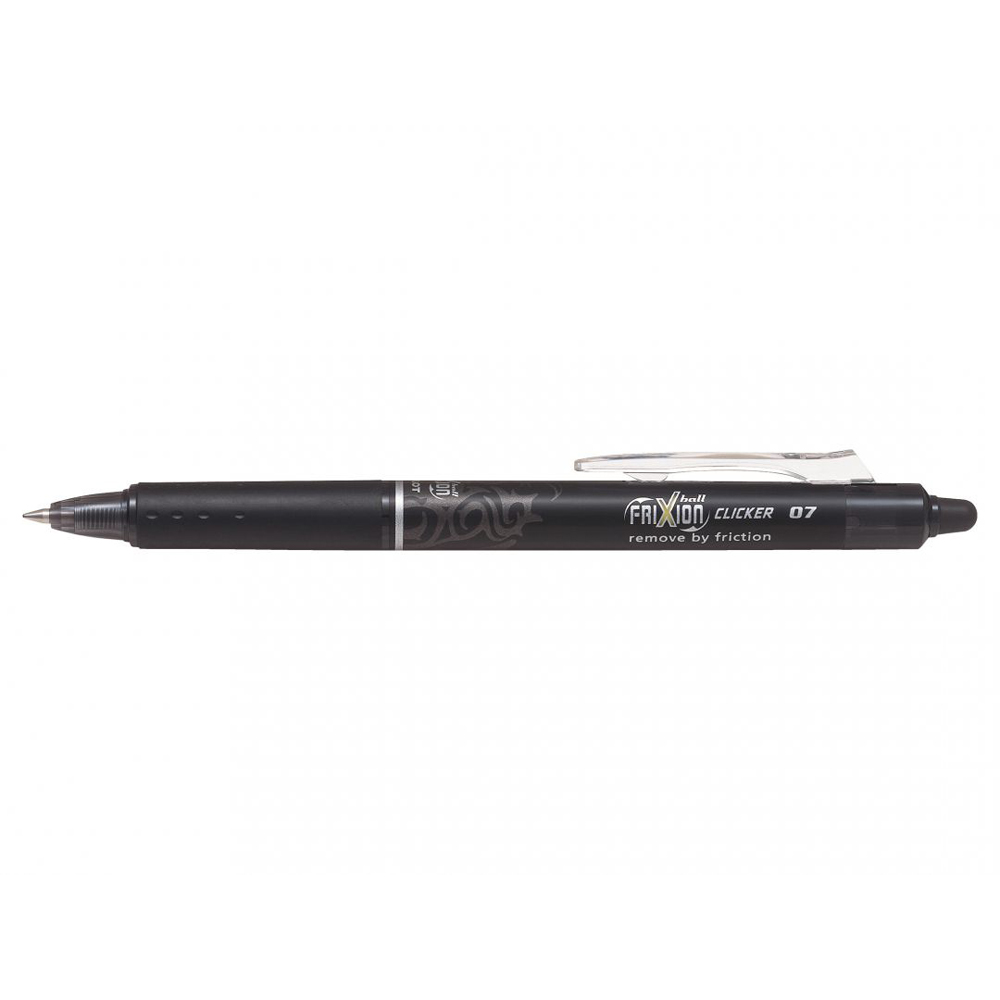 Roller cu gel Pilot Frixion Clicker, cu mecanism, 0.7 mm, negru Roller cu gel Pilot Frixion Clicker, cu mecanism, 0.7 mm, negru