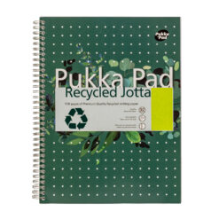 Caiet cu spirala Pukka Pad Jotta Recycled, A4, dictando, 110 pagini cu 4 perforatii indosariere