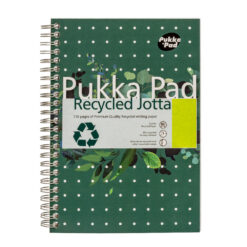 Caiet cu spirala Pukka Pad Jotta Recycled, A5, dictando, 110 pagini cu 4 perforatii indosariere