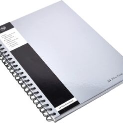 Caiet A4 cu spira si microperforatii Pukka Pads dictando 160 pag argintiu
