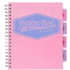 Caiet cu spirala si 4 separatoare Pukka Pad Project Book Pastel, PP, B5, 200 pagini, matematica, roz