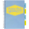 Caiet cu spirala si 4 separatoare Pukka Pad Project Book Pastel, PP, B5, 200 pagini, matematica, albastru