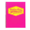 Caiet A4 cu spira Pukka Pads Jotta Neon, 200 file, matematica, roz