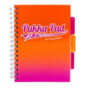 Caiet cu spirala si separatoare Pukka Pad Project Book Fusion, A5, 200 pagini, matematica, portocaliu