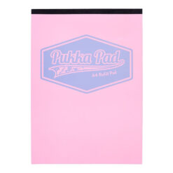 Caiet Pukka Pad Pastel, A4, 160 pagini, dictando, roz