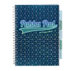 Caiet A4 cu spira si separatoare Pukka Pads PBG, 200 file, matematica, albastru inchis