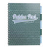 Caiet A4 cu spira si separatoare Pukka Pads PBG, 200 file, matematica, verde