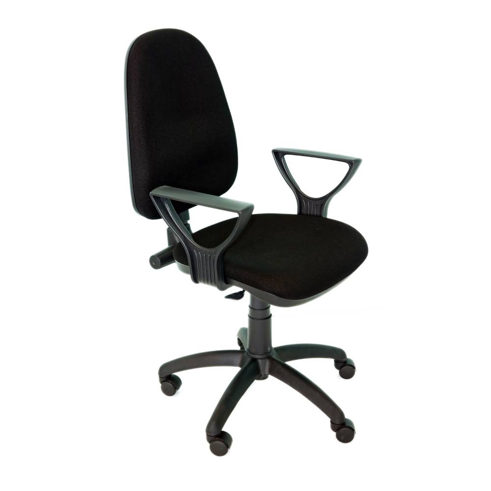 Scaun operational Torino, cu brate, stofa, negru Scaun operational Torino, cu brate, stofa, negru