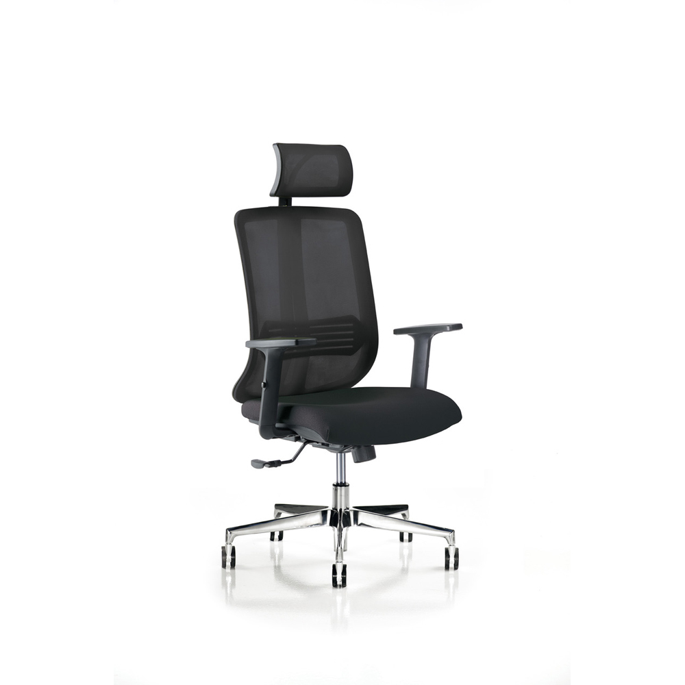 Scaun Vertigo, cu tetiera, stofa, negru Scaun Vertigo, cu tetiera, stofa, negru