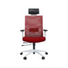 Scaun operational ergonimic, Snow, cu tetiera, rosu Scaun operational ergonimic, Snow, cu tetiera, rosu