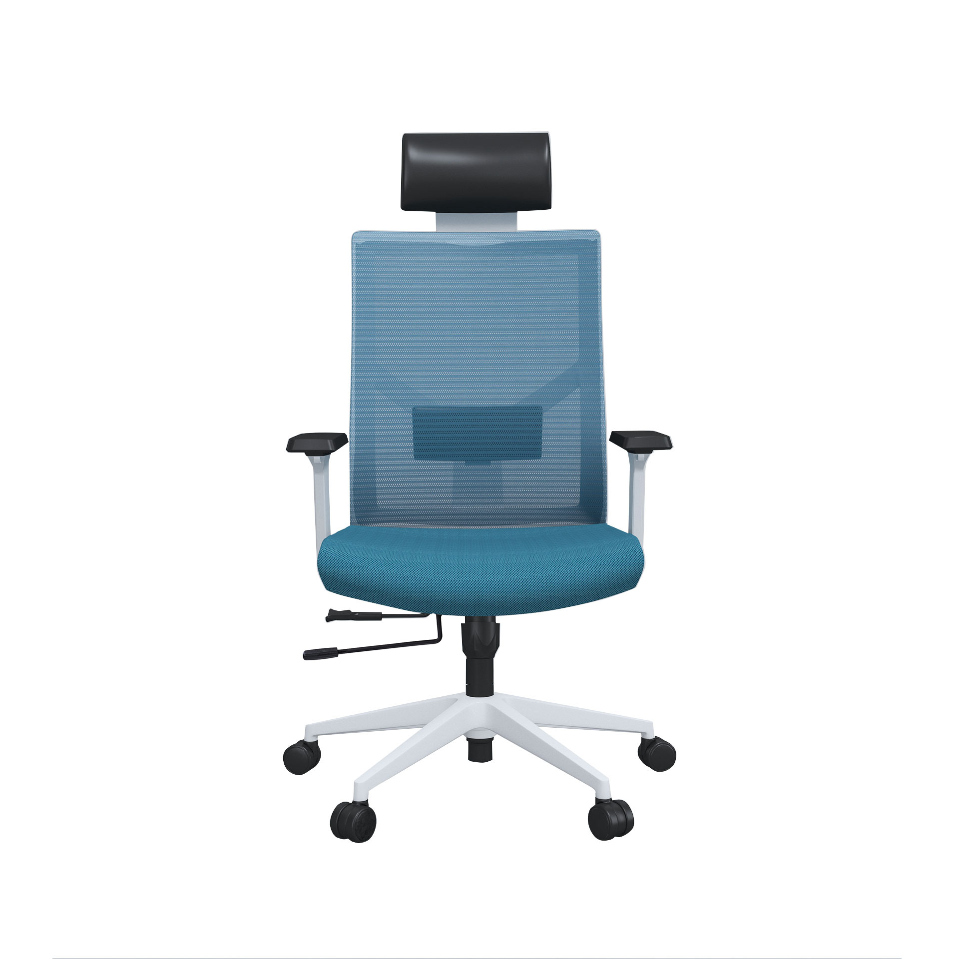 Scaun operational ergonimic, Snow, cu tetiera, albastru Scaun operational ergonimic, Snow, cu tetiera, albastru