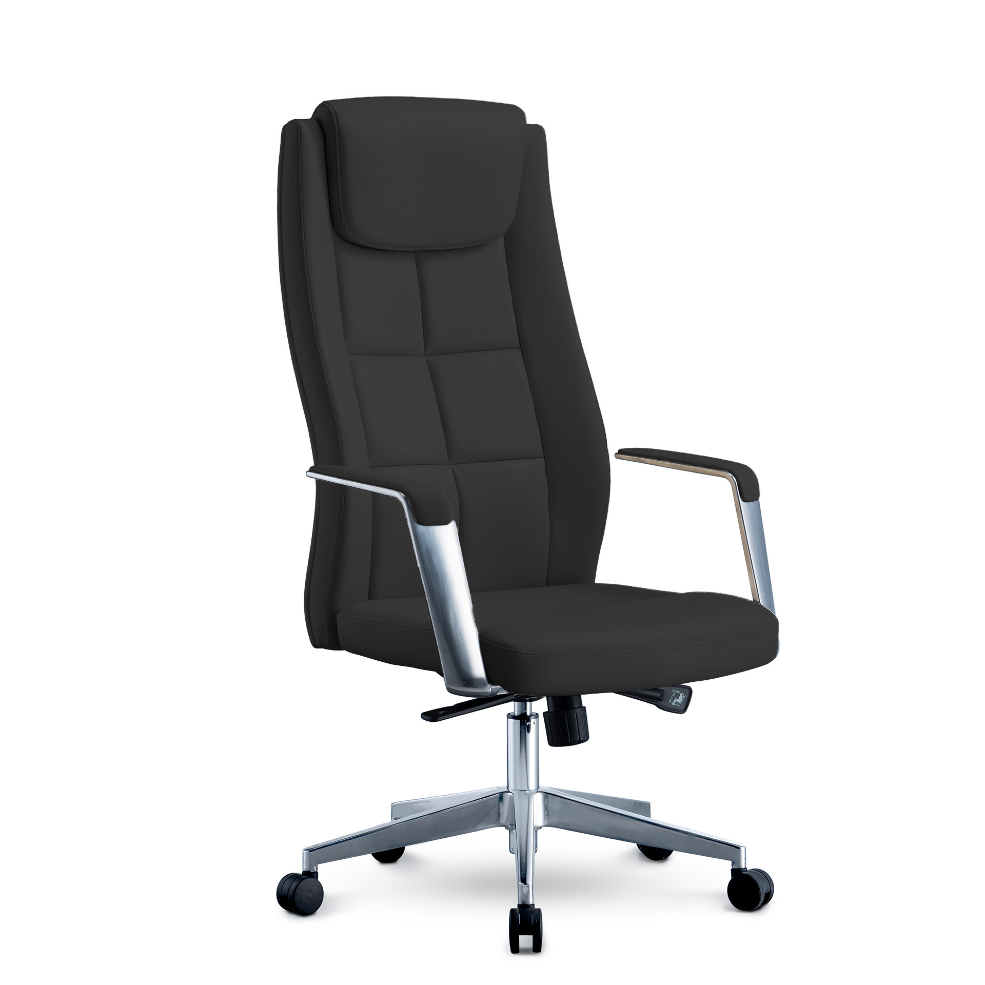 Scaun operational, Bogart, piele ecologica, negru Scaun operational, Bogart, piele ecologica, negru