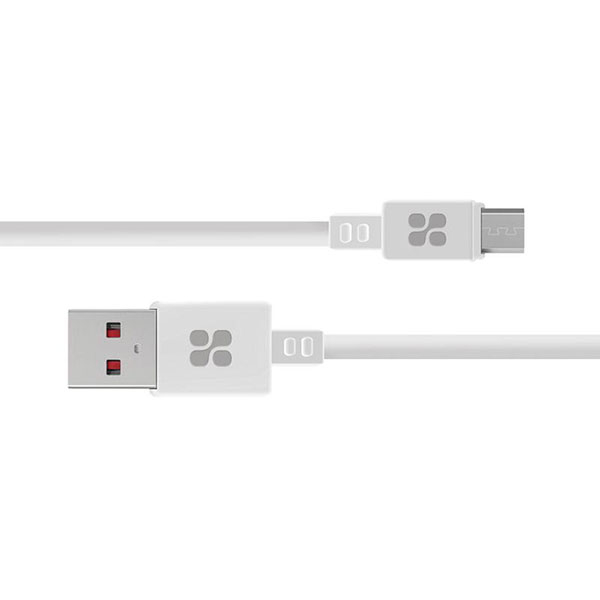 Cablu date PROMATE MicroCord-2, microUSB, 2m, alb Cablu date PROMATE MicroCord-2, microUSB, 2m, alb
