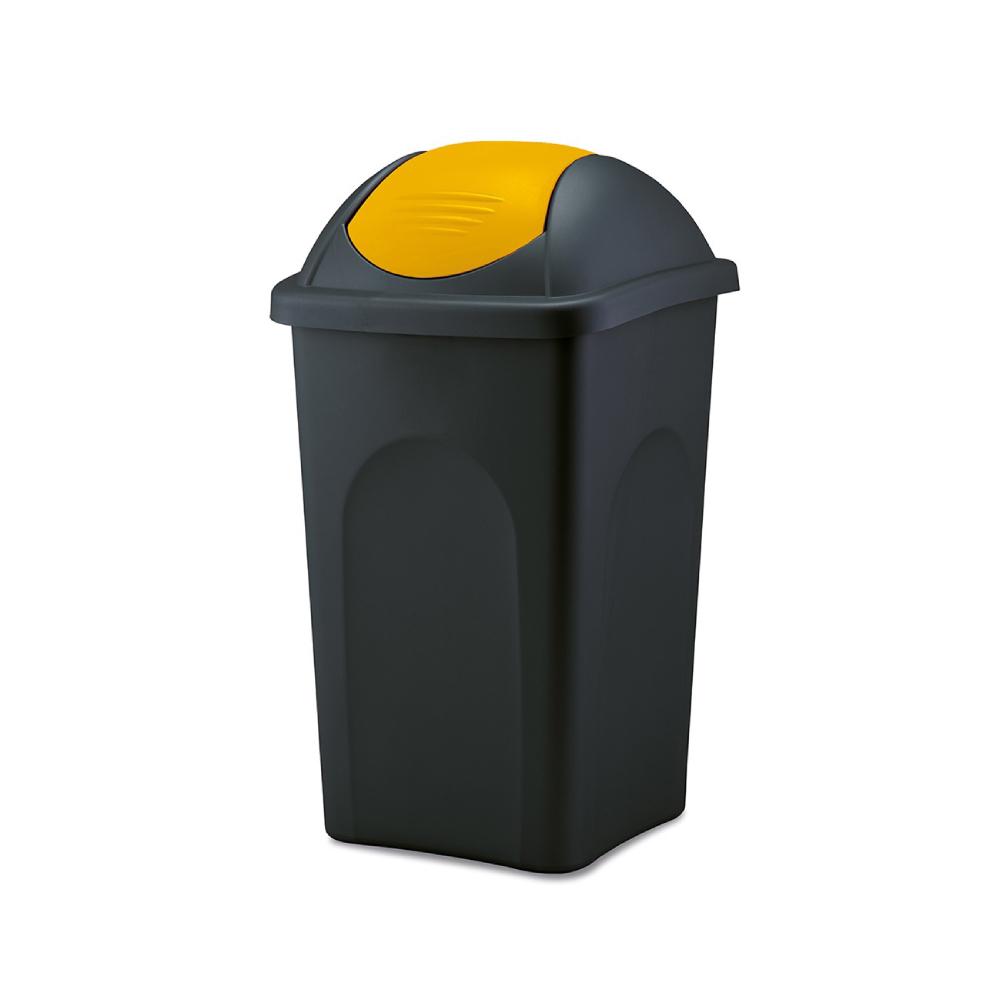 Cos gunoi Multipat 60L capac galben, rezistent, durabil, colectarea selectiva a deseurilor Cos gunoi Multipat 60L capac galben, rezistent, durabil, colectarea selectiva a deseurilor