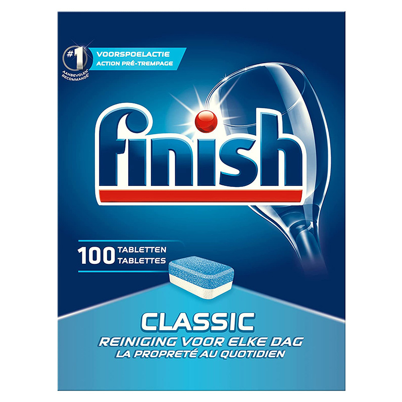 Tablete pentru masina de spalat vase Finish Classic, 100 tablete/cutie Tablete pentru masina de spalat vase Finish Classic, 100 tablete/cutie