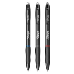 Set roller cu mecanism Papermate, Sharpie, gel, 0.7 mm, albastru, negru, rosu