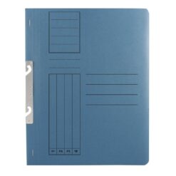 Dosar incopciat 1/1 Basic, carton, albastru, 10 bucati/set