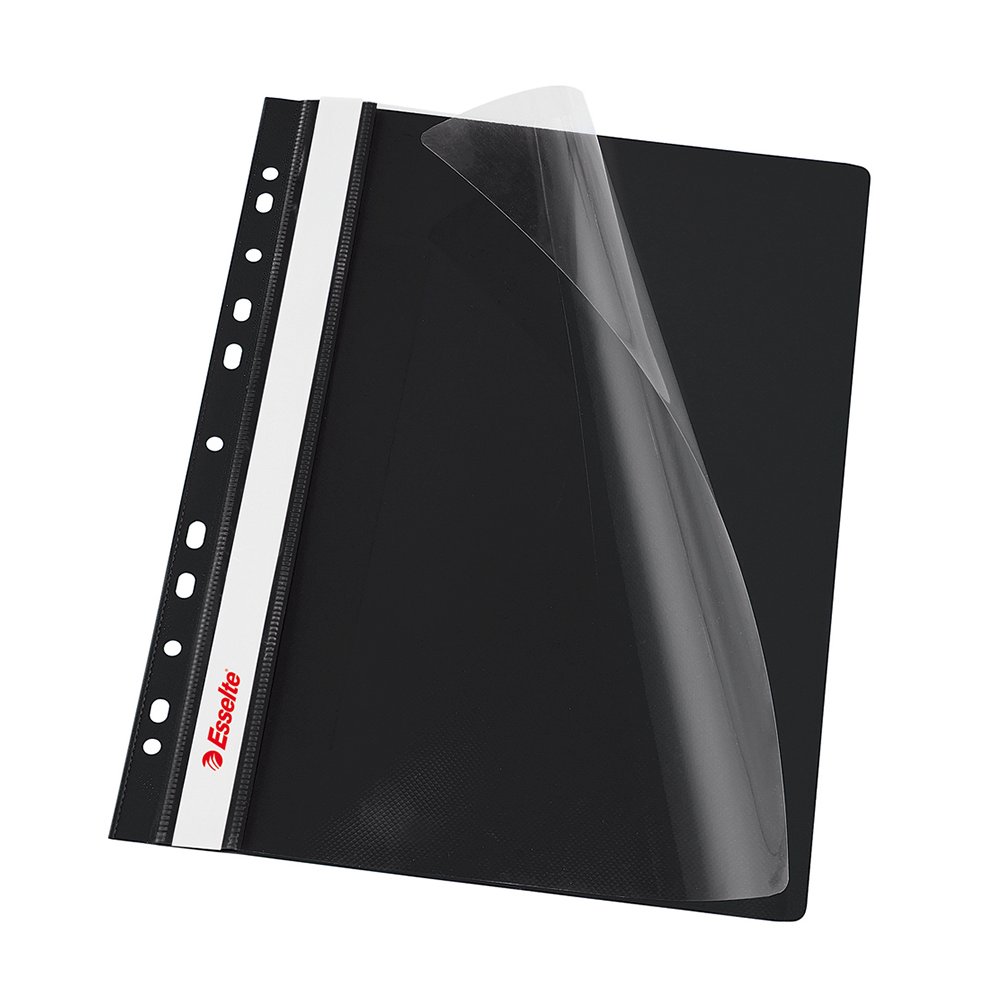 Dosar PP cu multiperforatii Esselte VIVIDA, A4, negru, 10 buc/set Dosar PP cu multiperforatii Esselte VIVIDA, A4, negru, 10 buc/set