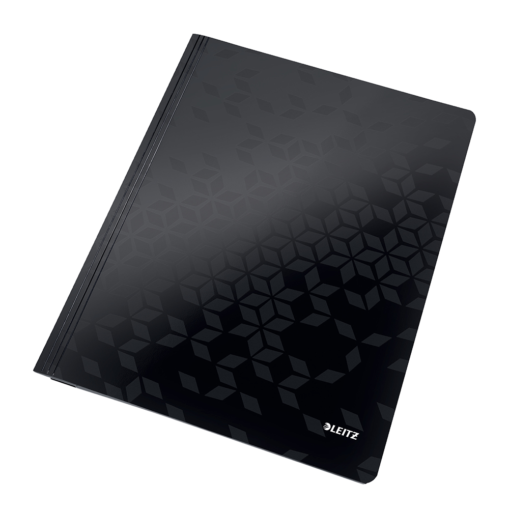 Dosar cu sina Leitz WOW, carton laminat, A4, 250 coli, negru Dosar cu sina Leitz WOW, carton laminat, A4, 250 coli, negru