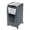 Distrugator documente automat REXEL OPTIMUM 300X, P4, cross-cut (confeti), 300 coli, cos 60l, negru-gri