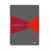 Caiet de birou Leitz Office, PP, A5, cu spira, dictando, rosu