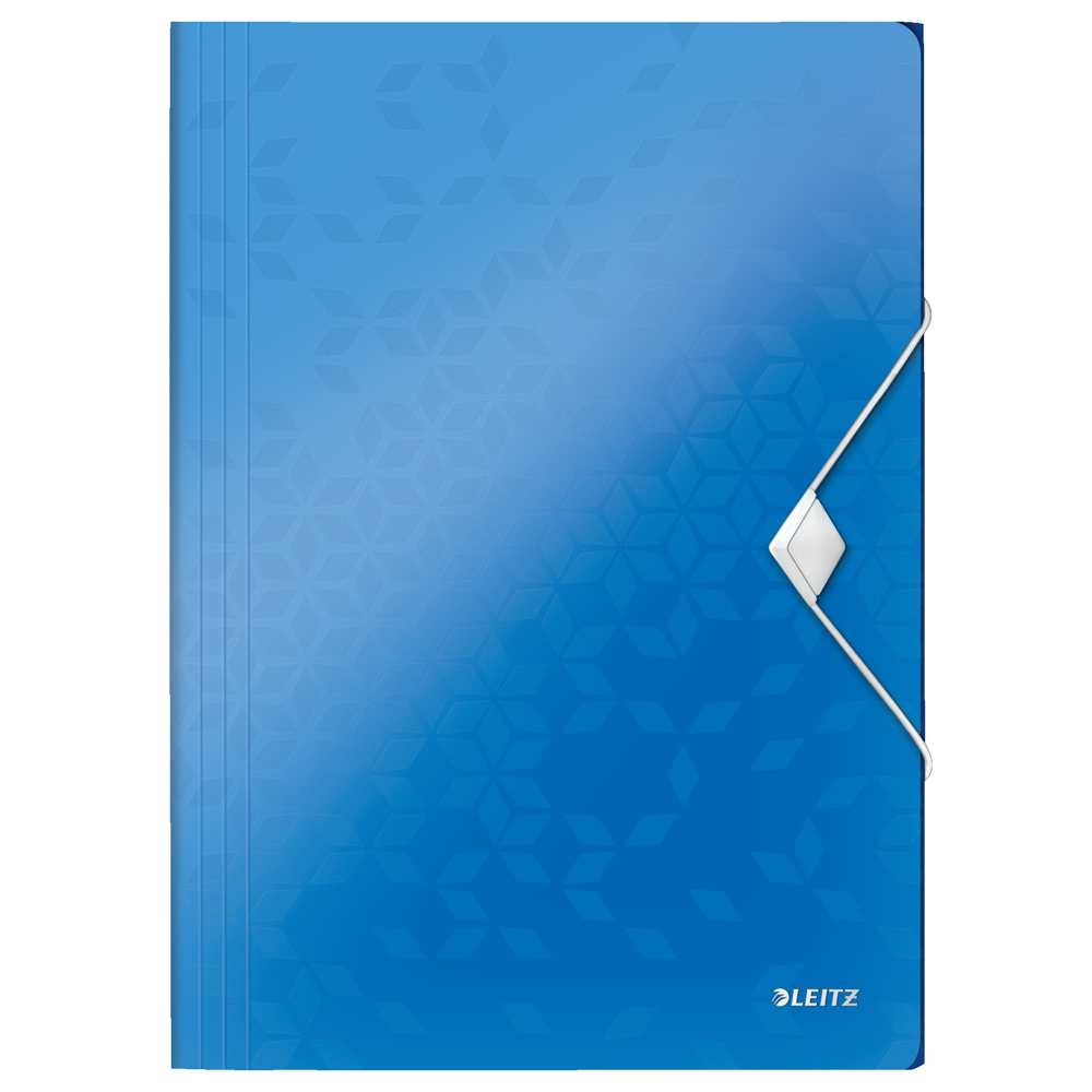 Mapa cu elastic Leitz WOW, PP, A4, 150 coli, albastru Mapa cu elastic Leitz WOW, PP, A4, 150 coli, albastru