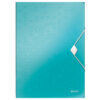Mapa cu elastic Leitz WOW, PP, A4, 150 coli, turcoaz