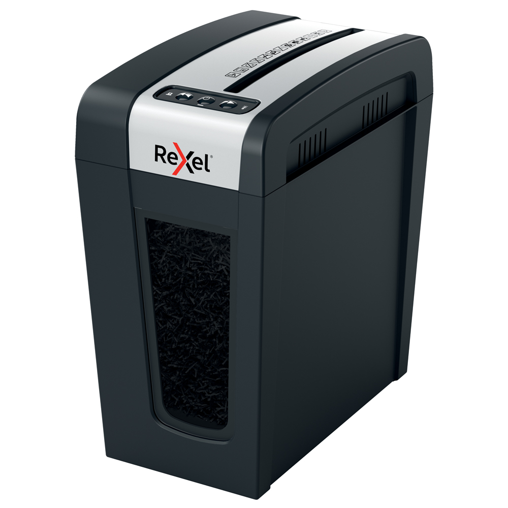 Distrugator documente manual REXEL SECURE MC4 Slim, P5, micro-cut (particule), 4 coli, 14l, negru/argintiu Distrugator documente manual REXEL SECURE MC4 Slim, P5, micro-cut (particule), 4 coli, 14l, negru/argintiu