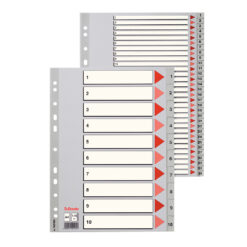 Index Esselte, A-Z, A4, 225x297 mm, plastic