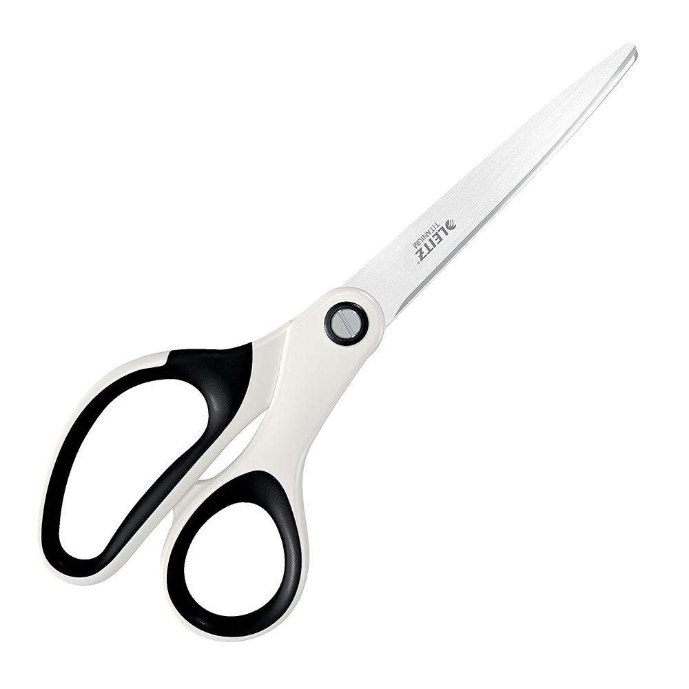Foarfece pentru birou Leitz WOW Titanium, 205 mm, alb Foarfece pentru birou Leitz WOW Titanium, 205 mm, alb