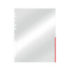 Folie protectie Esselte, A4, margine rosie, 100 bucati/set Folie protectie Esselte, A4, margine rosie, 100 bucati/set