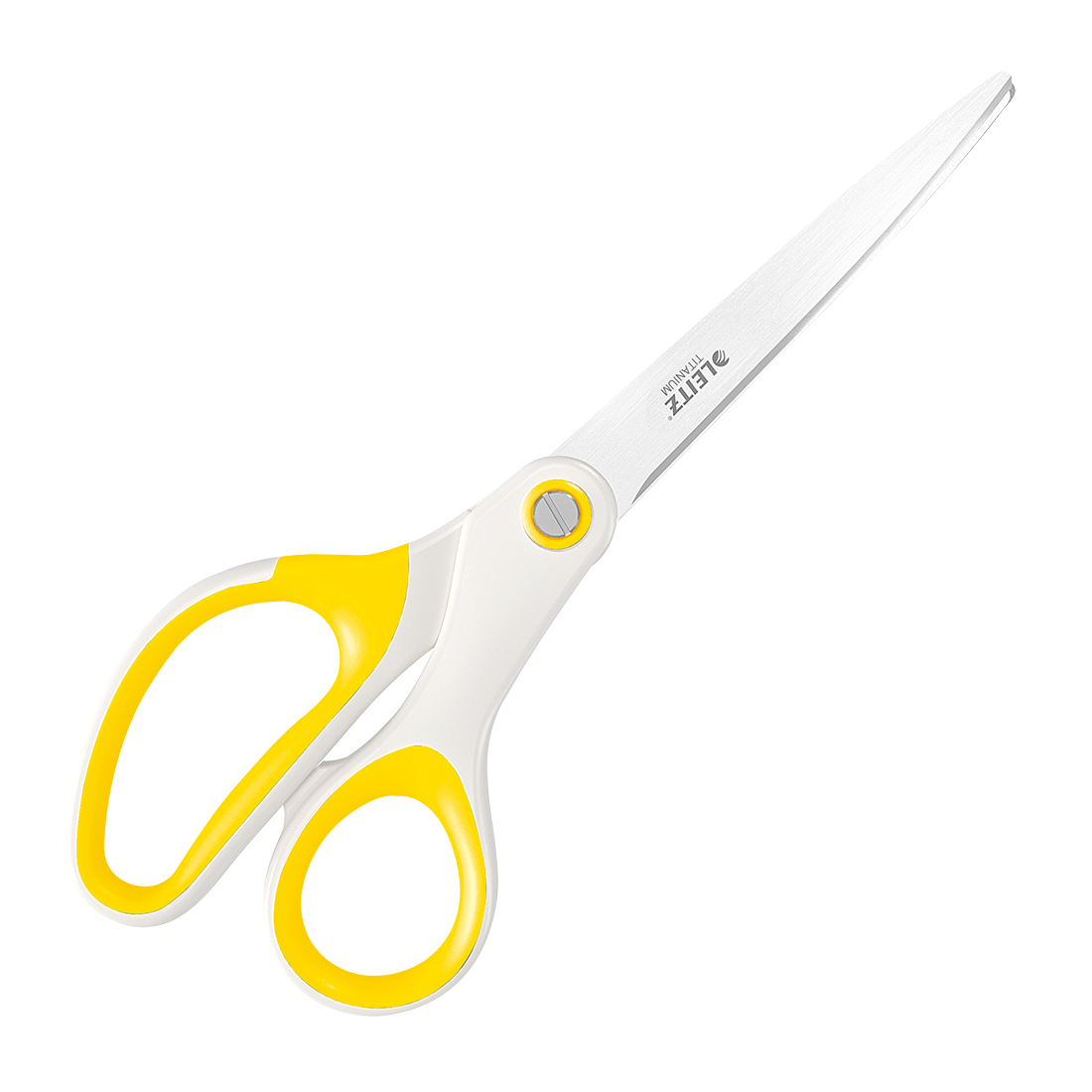 Foarfece pentru birou Leitz WOW Titanium, 20.5 cm, galben Foarfece pentru birou Leitz WOW Titanium, 20.5 cm, galben