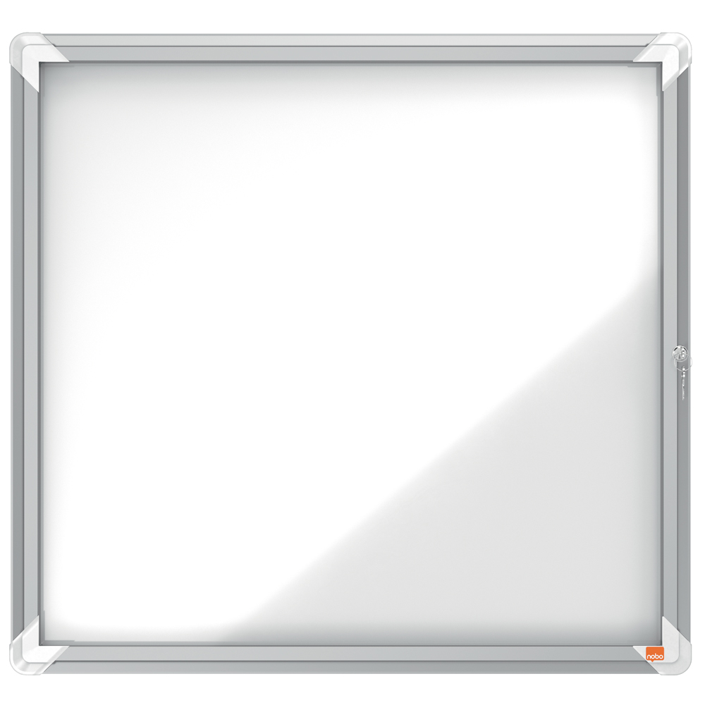 Avizier NOBO Premium Plus, exterior, otel emailat, 6x A4, cu usa si cheie, magnetic, alb Avizier NOBO Premium Plus, exterior, otel emailat, 6x A4, cu usa si cheie, magnetic, alb