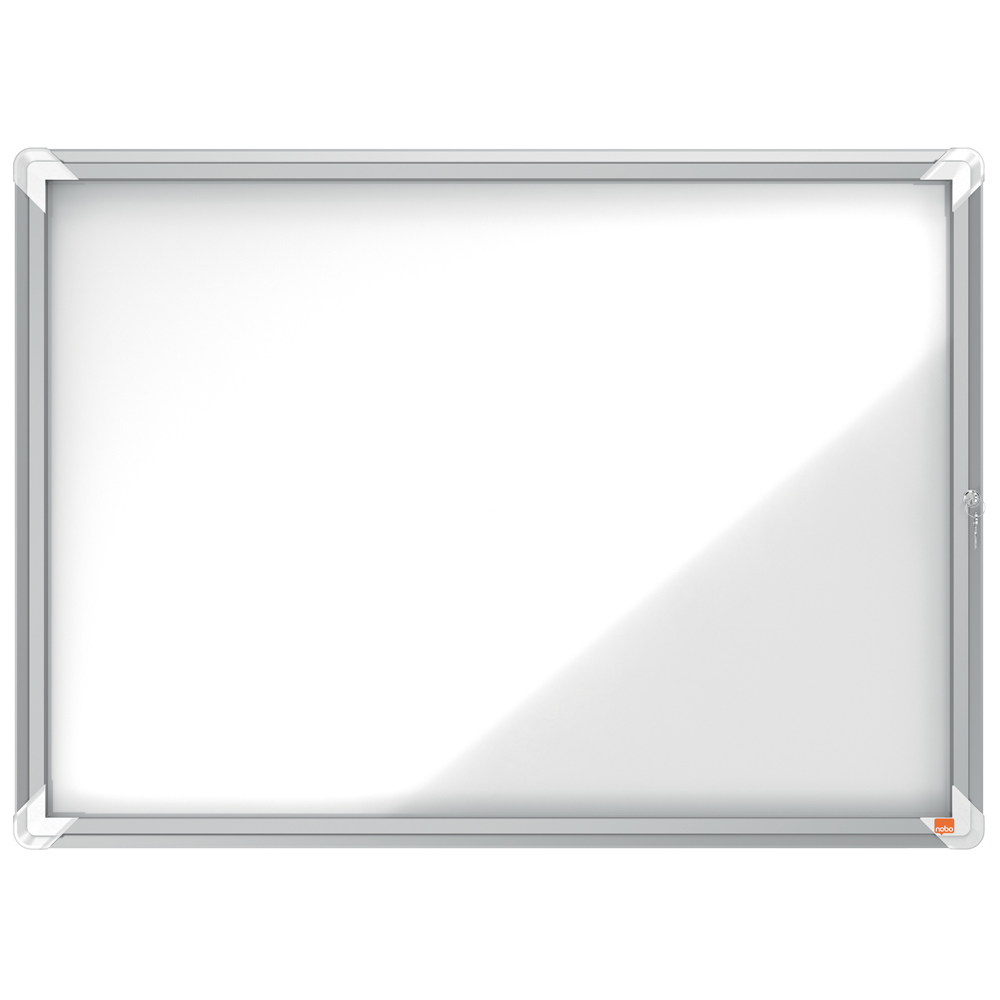 Avizier NOBO Premium Plus, exterior, otel emailat, 8x A4, cu usa si cheie, magnetic, alb Avizier NOBO Premium Plus, exterior, otel emailat, 8x A4, cu usa si cheie, magnetic, alb