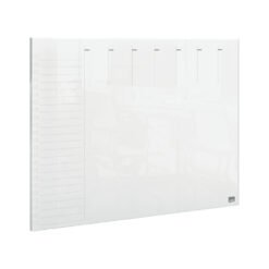 Organizator NOBO, saptamanal, acrylic, pentru birou sau perete,  A4, marker inclus, transparent