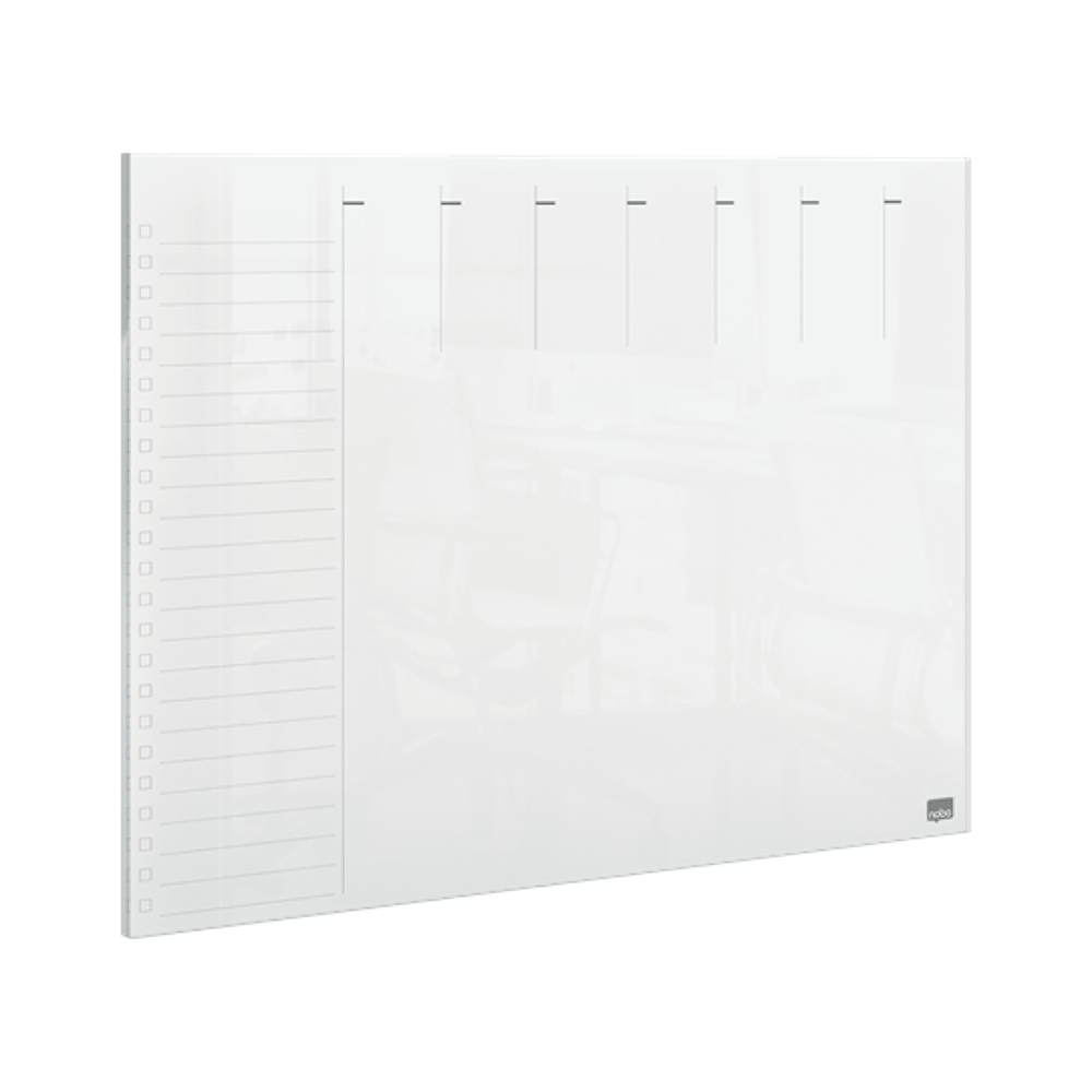 Organizator NOBO, saptamanal, acrylic, pentru birou sau perete, A4, marker inclus, transparent Organizator NOBO, saptamanal, acrylic, pentru birou sau perete, A4, marker inclus, transparent