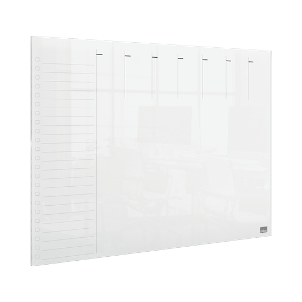Organizator NOBO, saptamanal, acrylic, pentru birou sau perete, A3, marker inclus, transparent Organizator NOBO, saptamanal, acrylic, pentru birou sau perete, A3, marker inclus, transparent