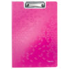 Clipboard Leitz WOW, dublu, polyfoam, A4, 100 coli, roz