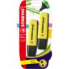 Textmarker Stabilo Boss Original, 2 bucati/blister, galben