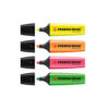Textmarker Stabilo Boss, varf 2-5 mm, 4 culori/set ( galben, portocaliu, verde, roz)