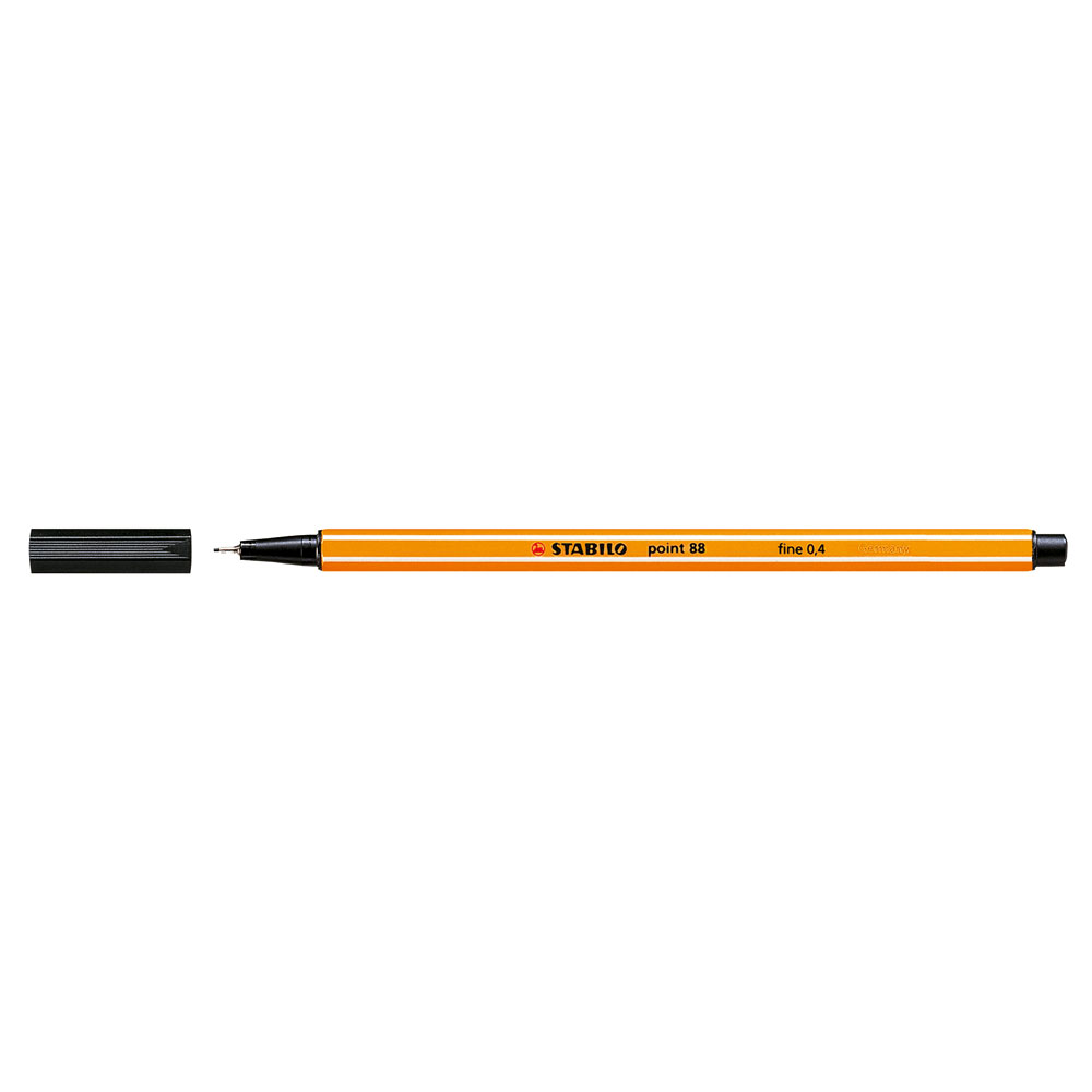 Liner Stabilo Point 88, varf fetru, 0.4 mm, negru Liner Stabilo Point 88, varf fetru, 0.4 mm, negru