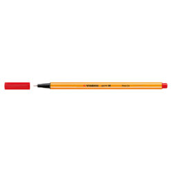 Liner Stabilo Point 88, varf fetru, 0.4 mm, rosu