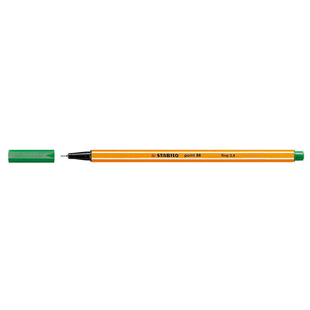 Liner Stabilo Point 88, varf fetru, 0.4 mm, verde Liner Stabilo Point 88, varf fetru, 0.4 mm, verde