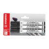 Marker pentru tabla Stabilo Plan, negru, varf tesit 1 - 5 mm, 3 bucati/blister Marker pentru tabla Stabilo Plan, negru, varf tesit 1 - 5 mm, 3 bucati/blister