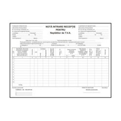 NIR, neplatitor TVA,  carnet 100 file,  3 bucati/set