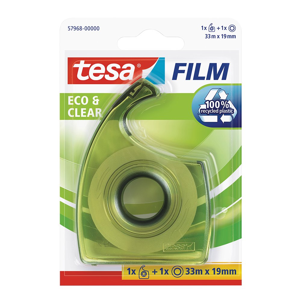 Banda adeziva Tesa transparenta, 19 mm x 33 m, cu dispenser EasyCut Banda adeziva Tesa transparenta, 19 mm x 33 m, cu dispenser EasyCut