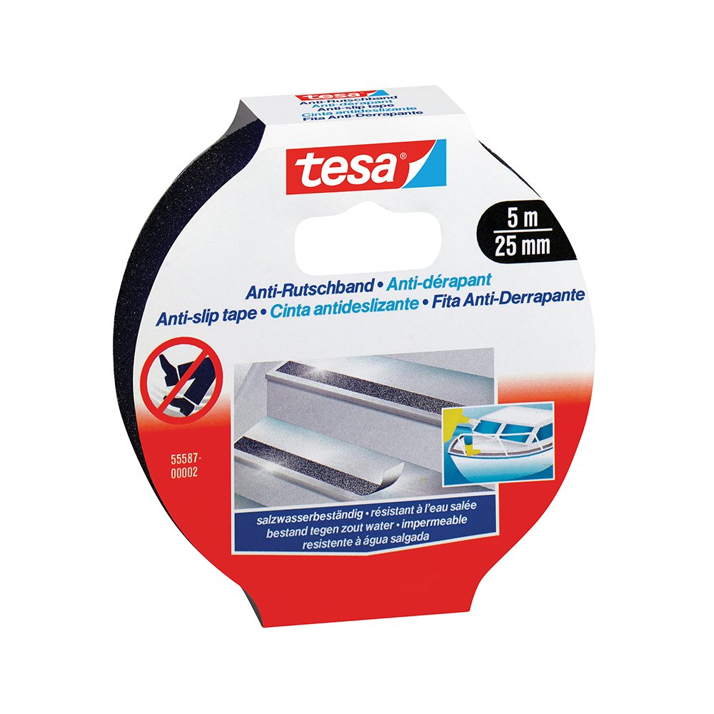 Banda autoadeziva Tesa antialunecare, 25 mm x 5 m Banda autoadeziva Tesa antialunecare, 25 mm x 5 m